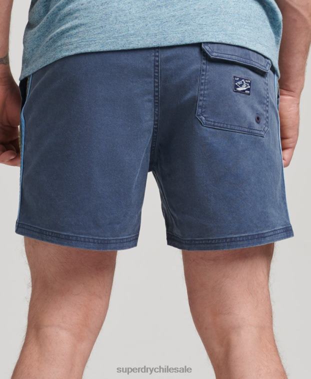 hombres Superdry Armada shorts de rayas vintage 2R68Z377