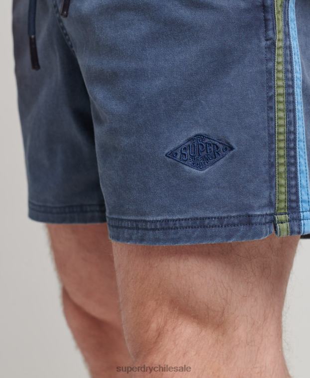hombres Superdry Armada shorts de rayas vintage 2R68Z377