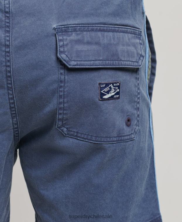 hombres Superdry Armada shorts de rayas vintage 2R68Z377