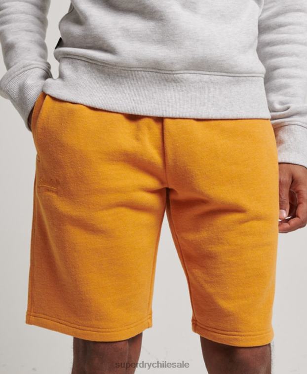 hombres Superdry amarillo shorts de punto con logo vintage bordado 2R68Z304