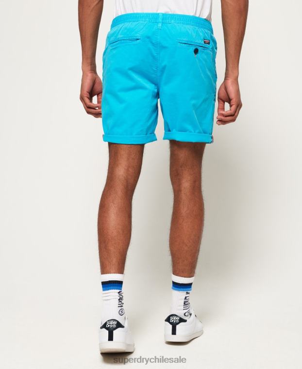 hombres Superdry azul claro pantalones cortos quemados por el sol 2R68Z376
