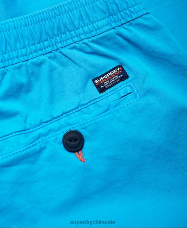 hombres Superdry azul claro pantalones cortos quemados por el sol 2R68Z376