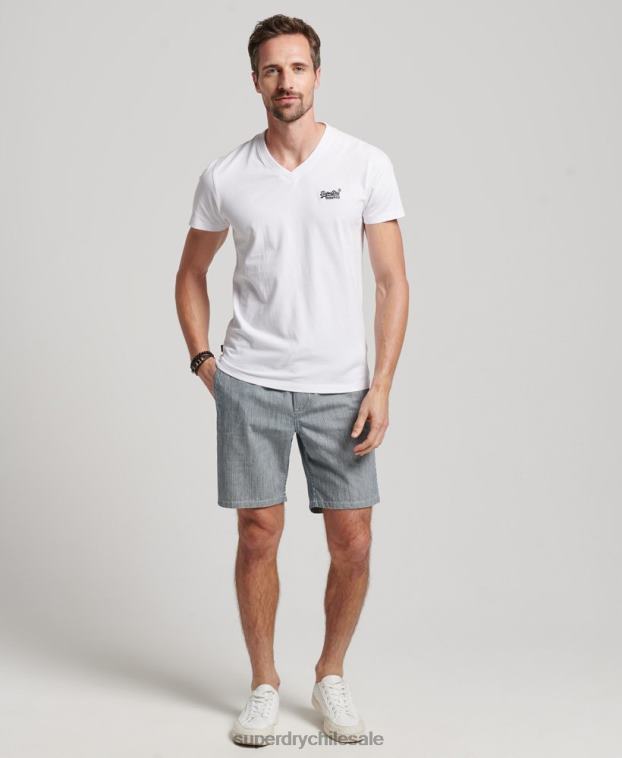 hombres Superdry azul claro pantalones cortos sobreteñidos 2R68Z259