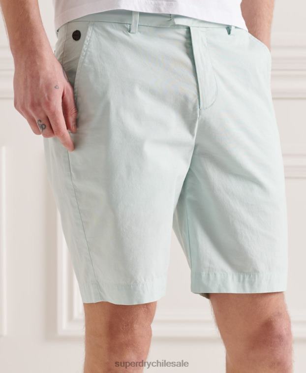 hombres Superdry azul claro shorts chinos pisapapeles 2R68Z6494