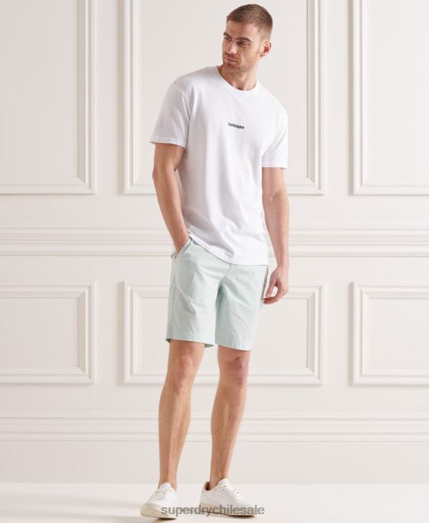 hombres Superdry azul claro shorts chinos pisapapeles 2R68Z6494