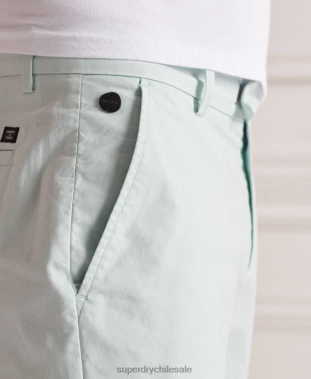 hombres Superdry azul claro shorts chinos pisapapeles 2R68Z6494