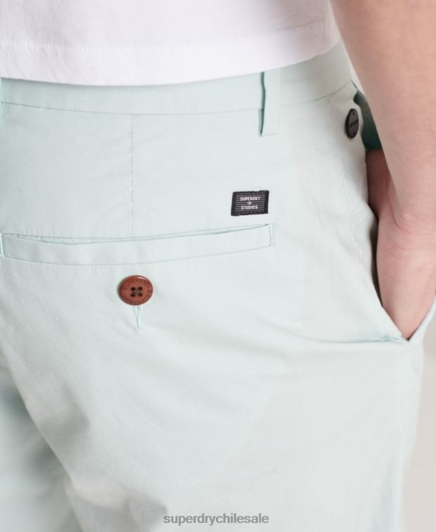 hombres Superdry azul claro shorts chinos pisapapeles 2R68Z6494