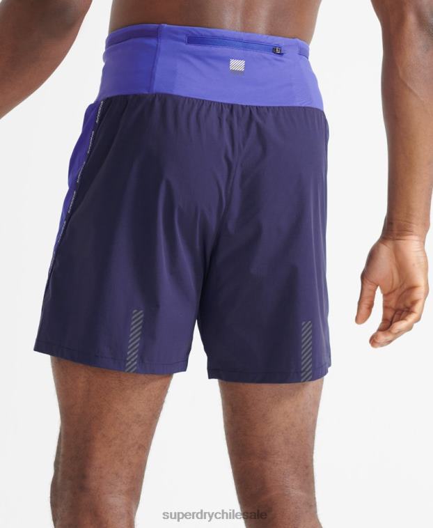 hombres Superdry azul correr pantalones cortos de primera calidad 2R68Z341