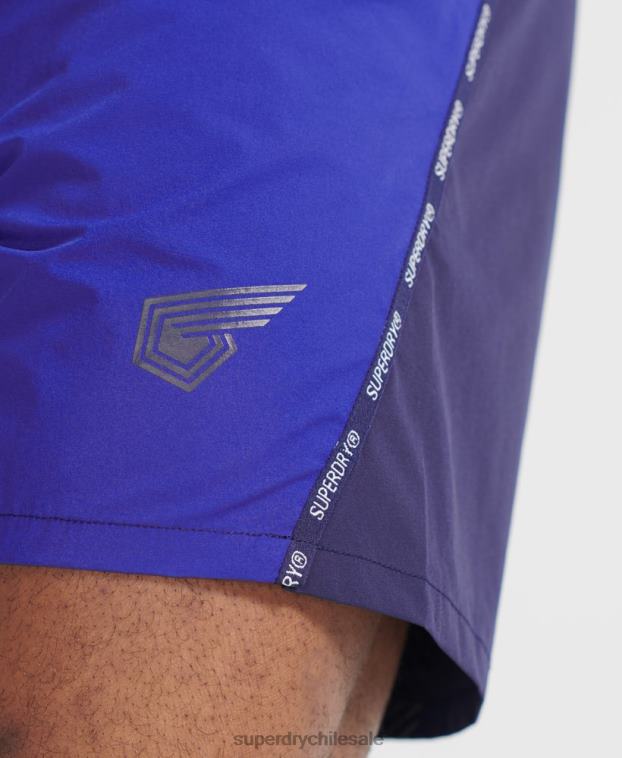 hombres Superdry azul correr pantalones cortos de primera calidad 2R68Z341