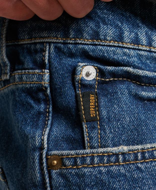 hombres Superdry azul oscuro pantalones cortos rectos 2R68Z110
