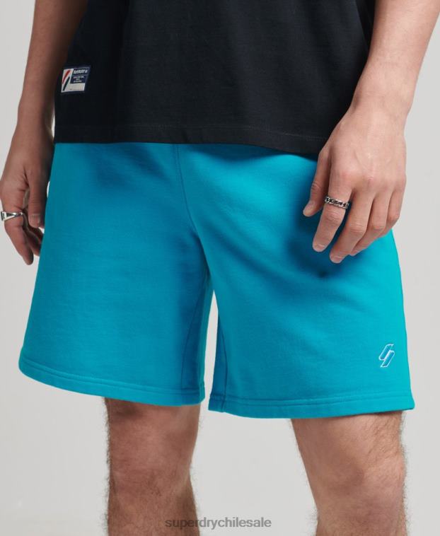 hombres Superdry azul pantalones cortos de chándal esenciales 2R68Z365