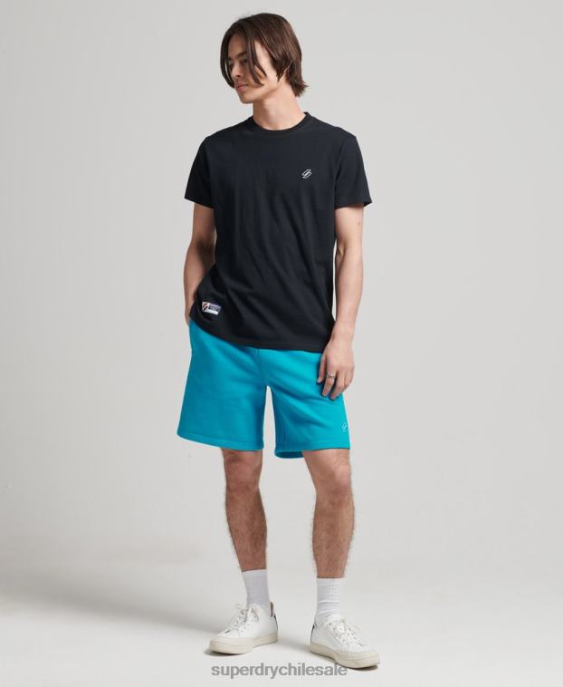 hombres Superdry azul pantalones cortos de chándal esenciales 2R68Z365
