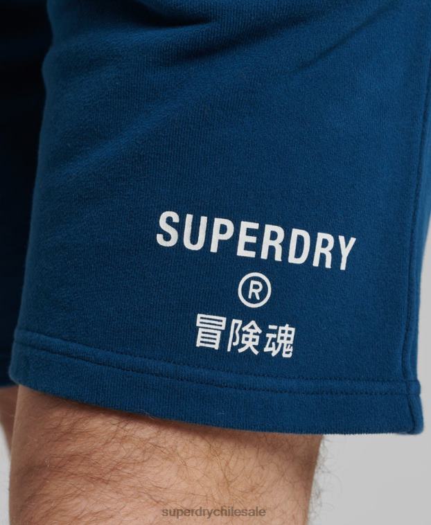 hombres Superdry azul shorts deportivos code core 2R68Z351