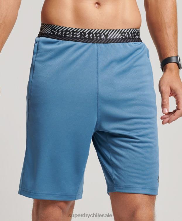hombres Superdry azul shorts holgados básicos 2R68Z298