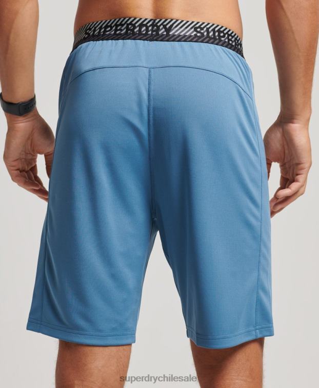 hombres Superdry azul shorts holgados básicos 2R68Z298