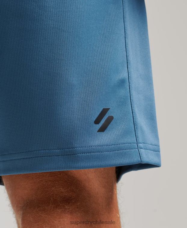 hombres Superdry azul shorts holgados básicos 2R68Z298