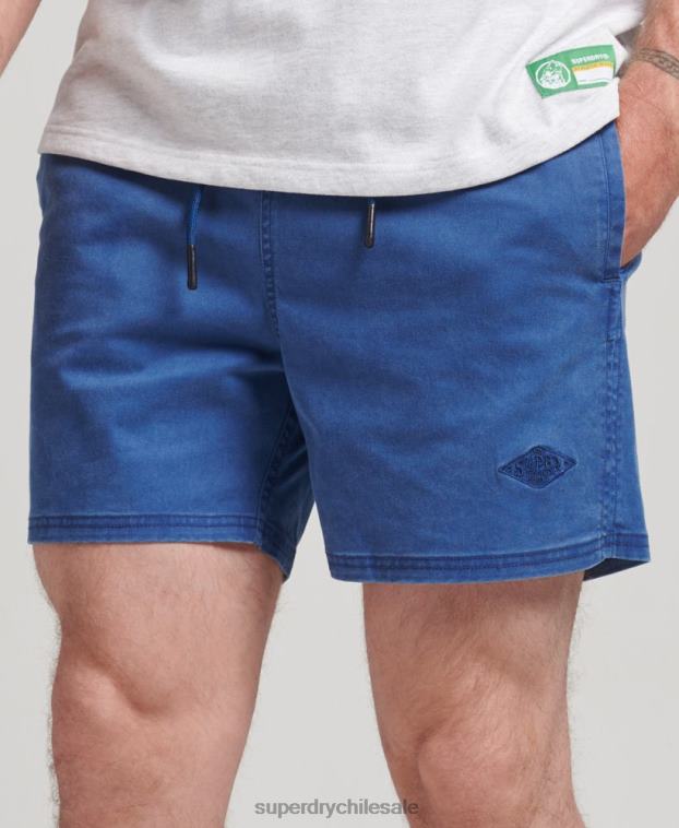 hombres Superdry azul shorts lavados vintage 2R68Z379