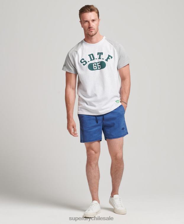 hombres Superdry azul shorts lavados vintage 2R68Z379
