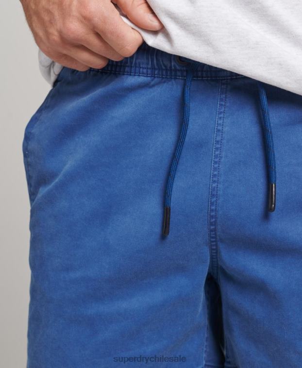 hombres Superdry azul shorts lavados vintage 2R68Z379