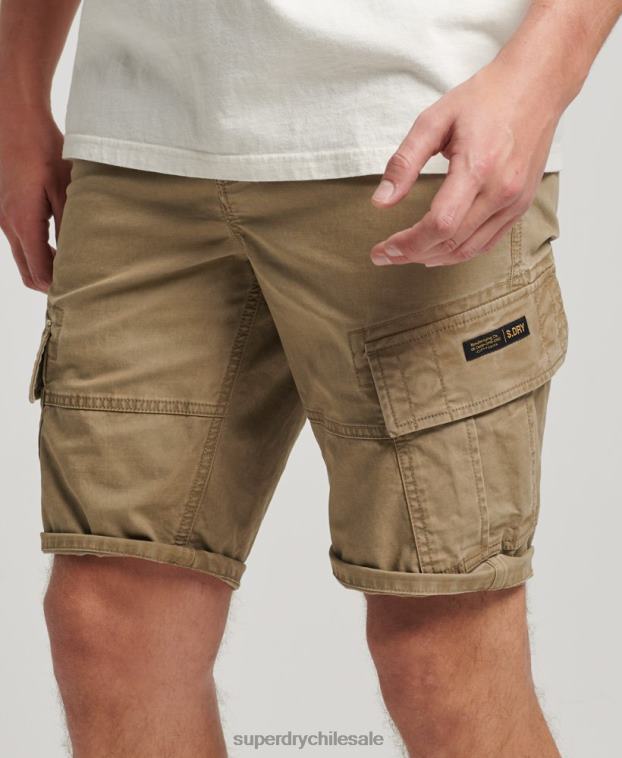 hombres Superdry beige shorts cargo con núcleo de algodón orgánico 2R68Z252