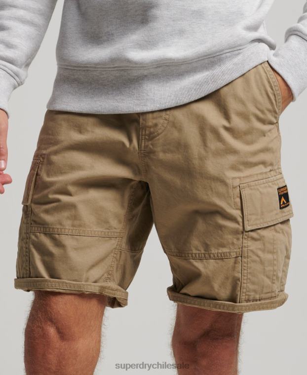 hombres Superdry beige shorts cargo pesados ​​de algodón orgánico 2R68Z260