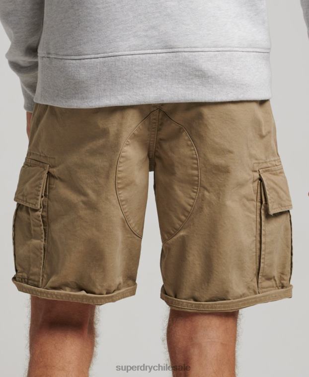 hombres Superdry beige shorts cargo pesados ​​de algodón orgánico 2R68Z260
