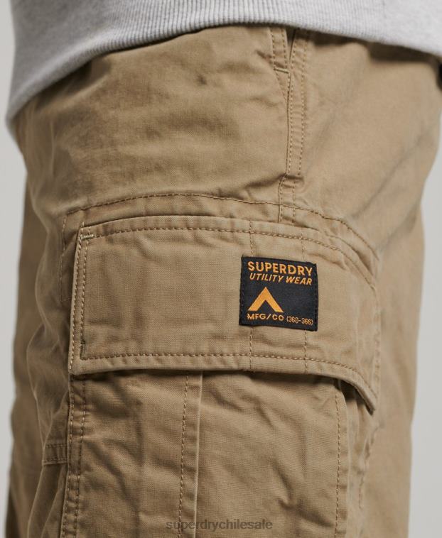 hombres Superdry beige shorts cargo pesados ​​de algodón orgánico 2R68Z260