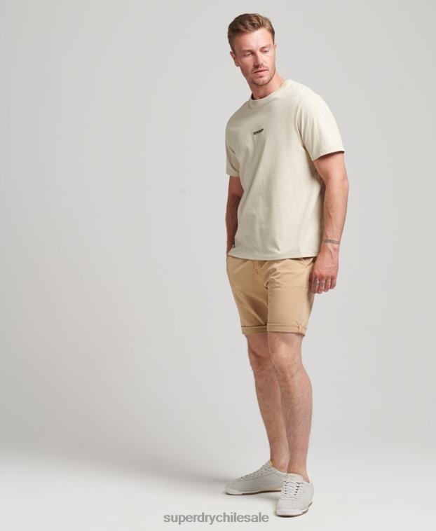 hombres Superdry beige shorts chinos de algodón orgánico studios core 2R68Z305