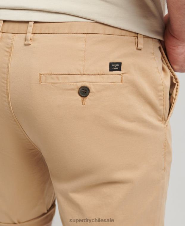 hombres Superdry beige shorts chinos de algodón orgánico studios core 2R68Z305