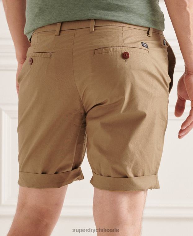 hombres Superdry beige shorts chinos pisapapeles 2R68Z6465