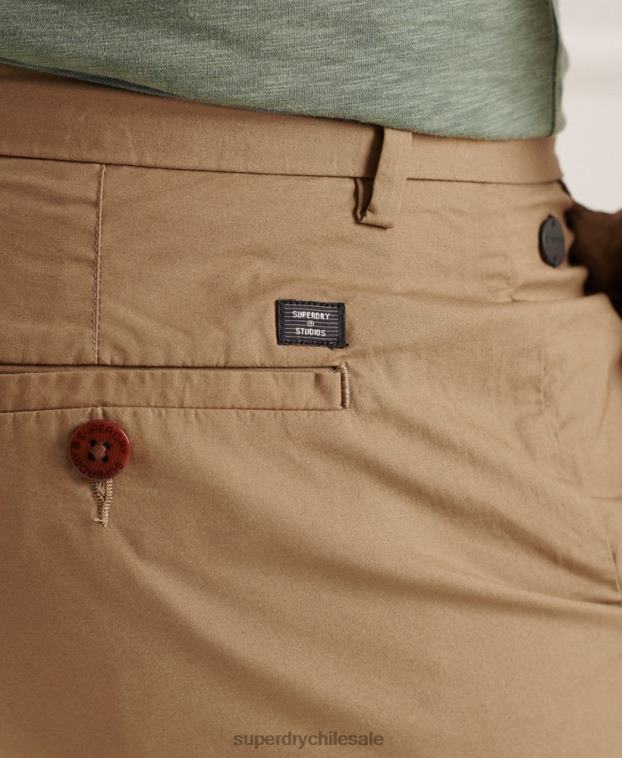 hombres Superdry beige shorts chinos pisapapeles 2R68Z6465