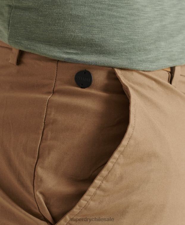 hombres Superdry beige shorts chinos pisapapeles 2R68Z6465