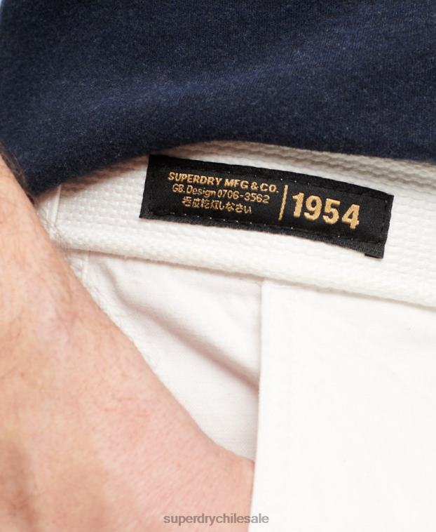 hombres Superdry blanco shorts cargo pesados ​​de algodón orgánico 2R68Z272