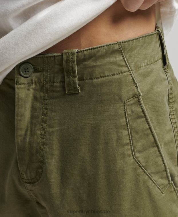 hombres Superdry caqui shorts cargo con núcleo de algodón orgánico 2R68Z246