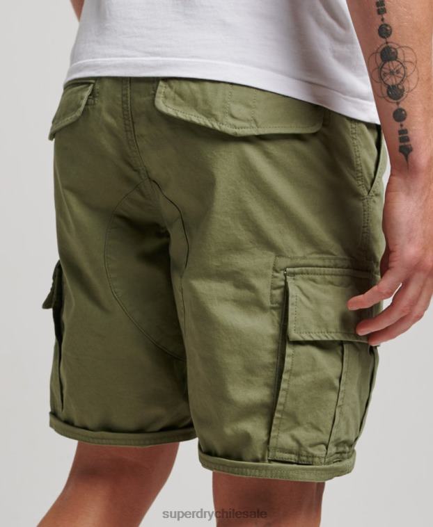 hombres Superdry caqui shorts cargo pesados ​​de algodón orgánico 2R68Z263