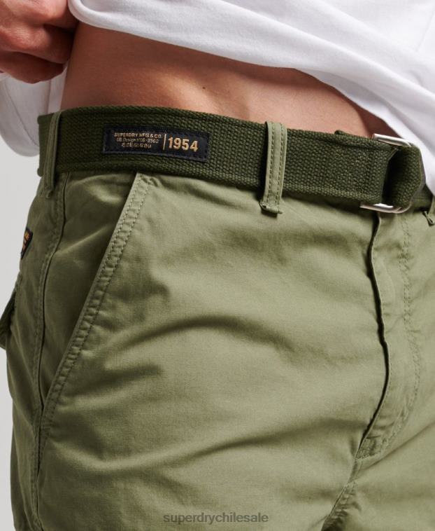 hombres Superdry caqui shorts cargo pesados ​​de algodón orgánico 2R68Z263