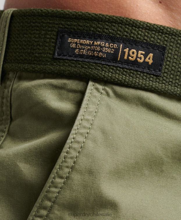 hombres Superdry caqui shorts cargo pesados ​​de algodón orgánico 2R68Z263