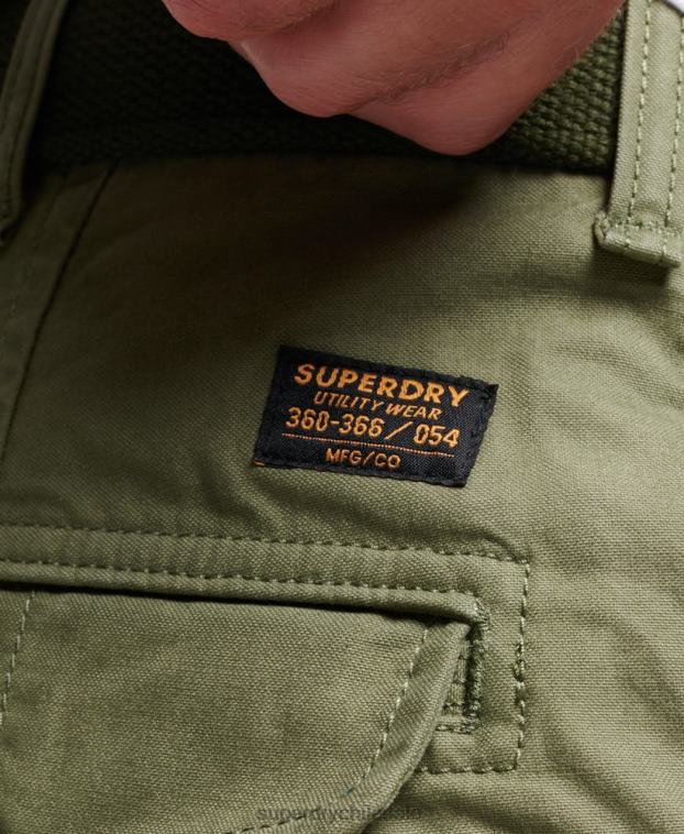 hombres Superdry caqui shorts cargo pesados ​​de algodón orgánico 2R68Z263
