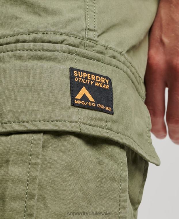hombres Superdry caqui shorts cargo pesados ​​de algodón orgánico 2R68Z263