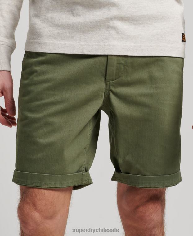 hombres Superdry caqui shorts chinos de oficial 2R68Z53