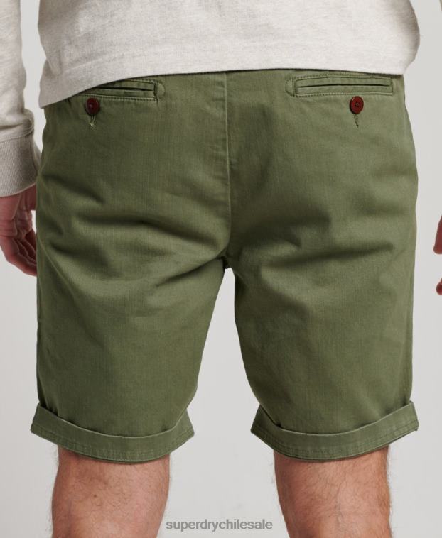 hombres Superdry caqui shorts chinos de oficial 2R68Z53