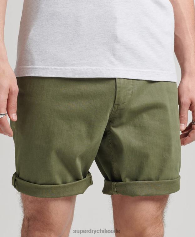 hombres Superdry caqui shorts chinos de oficial vintage 2R68Z312