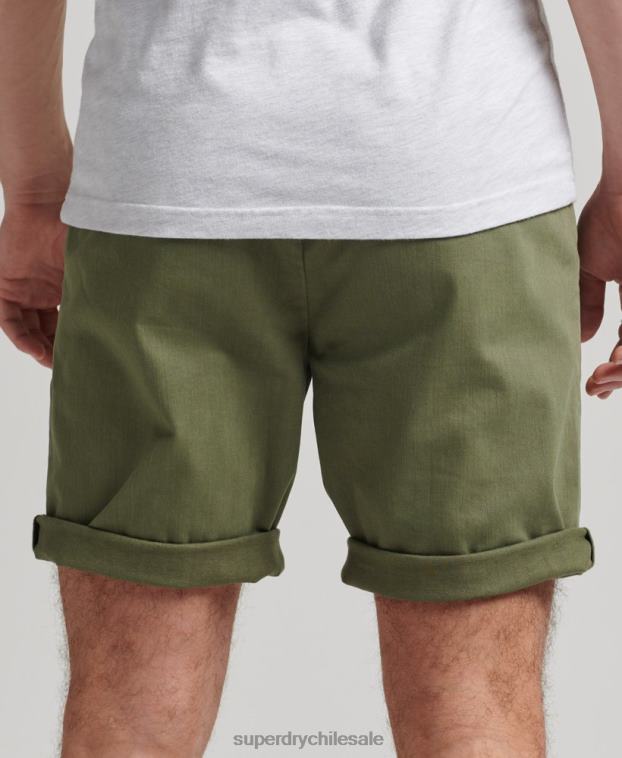 hombres Superdry caqui shorts chinos de oficial vintage 2R68Z312