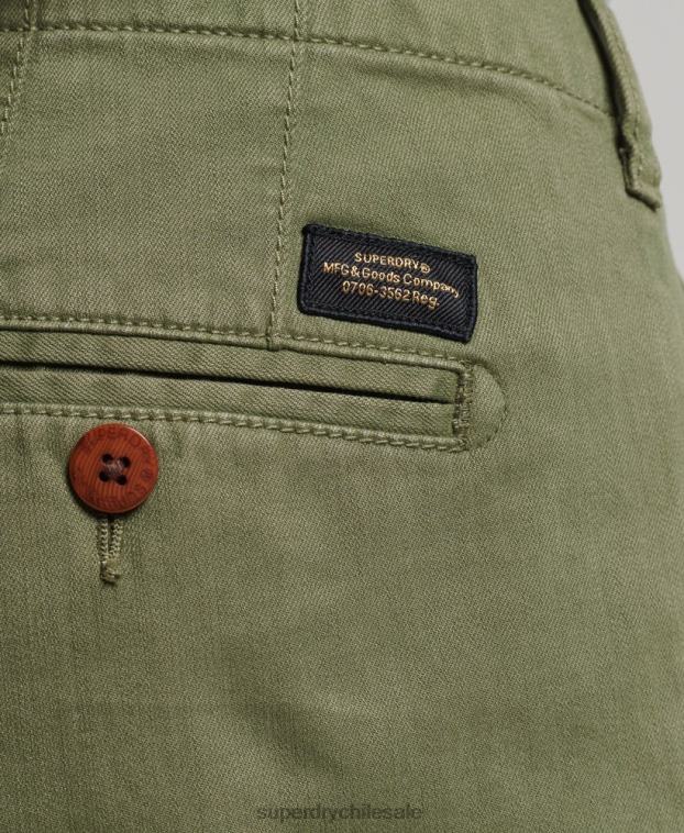 hombres Superdry caqui shorts chinos de oficial vintage 2R68Z312