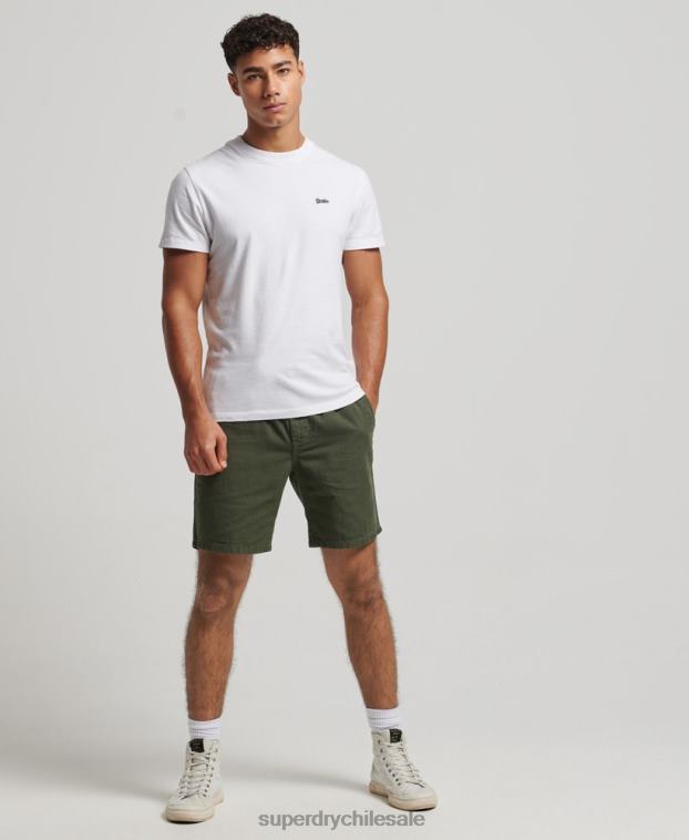 hombres Superdry caqui shorts vintage sobreteñidos 2R68Z291