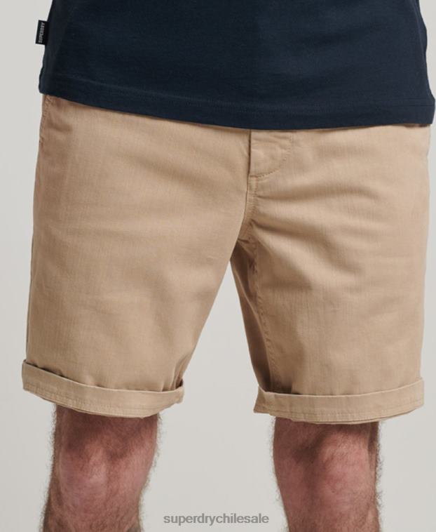 hombres Superdry crema shorts chinos de oficial 2R68Z35