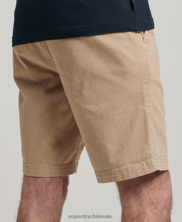 hombres Superdry crema shorts chinos de oficial 2R68Z35