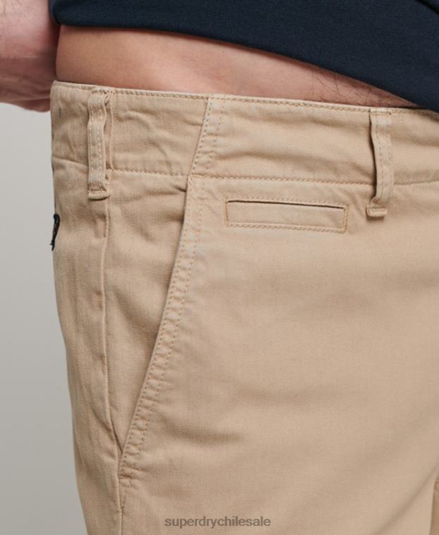 hombres Superdry crema shorts chinos de oficial 2R68Z35