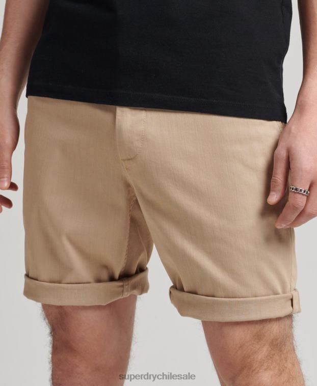 hombres Superdry crema shorts chinos de oficial vintage 2R68Z307