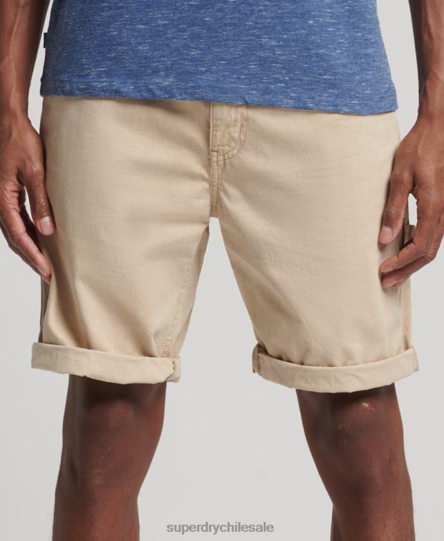 hombres Superdry crema shorts de carpintero vintage de algodón orgánico 2R68Z331